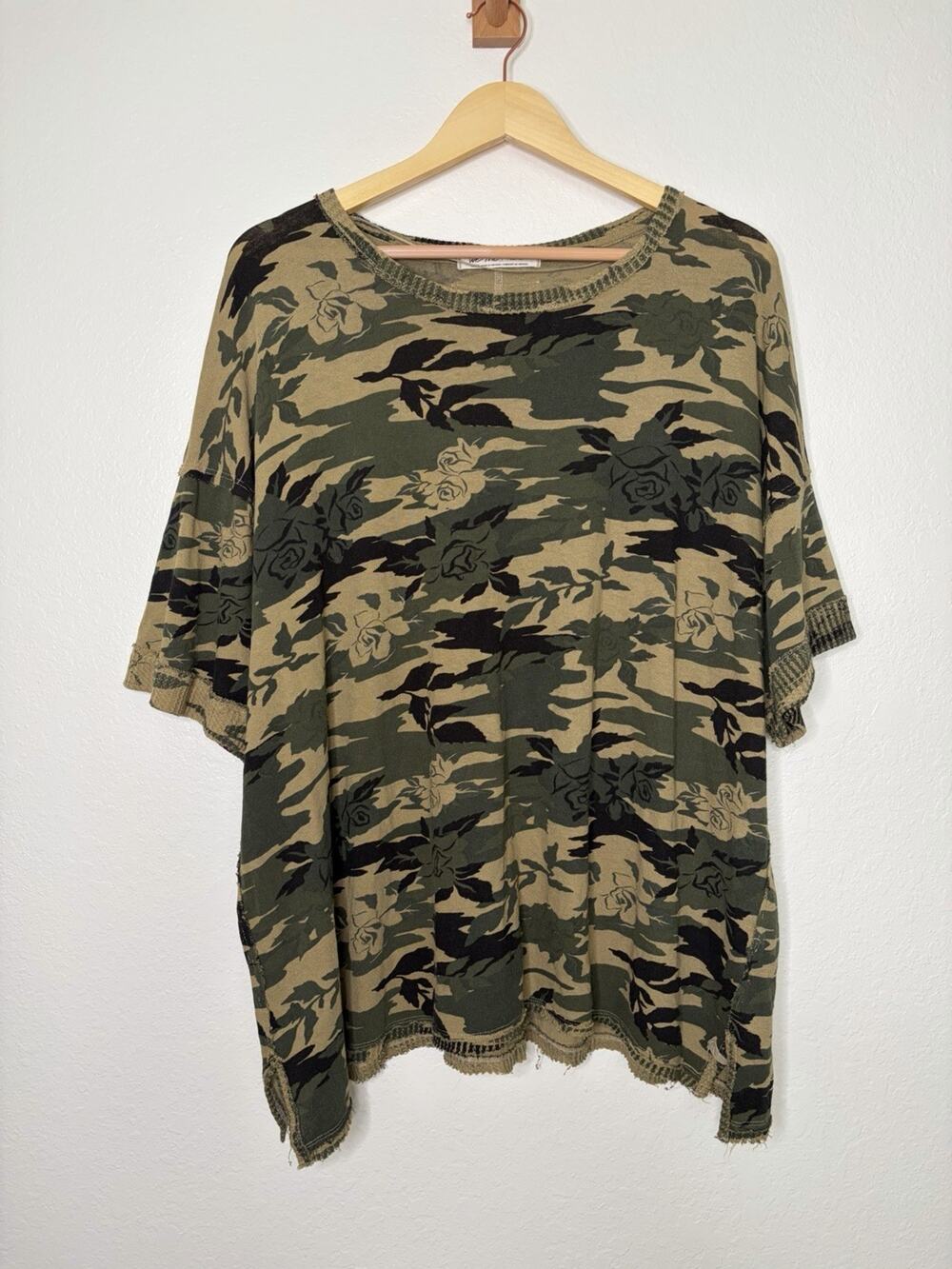 We The Free You & Me Tee in Camouflage Size Small Goblincore Whimsigoth Grunge